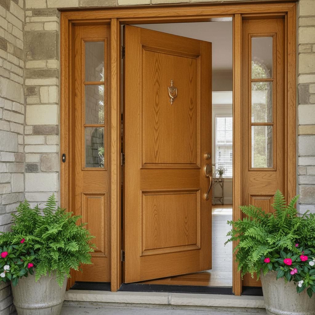 Welcoming residential house entrance
