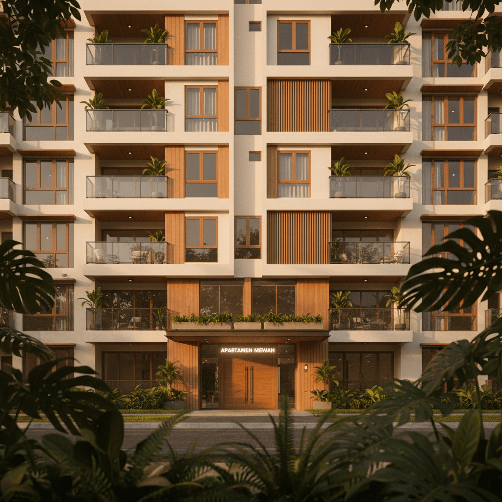 Modern apartment building in Makassar