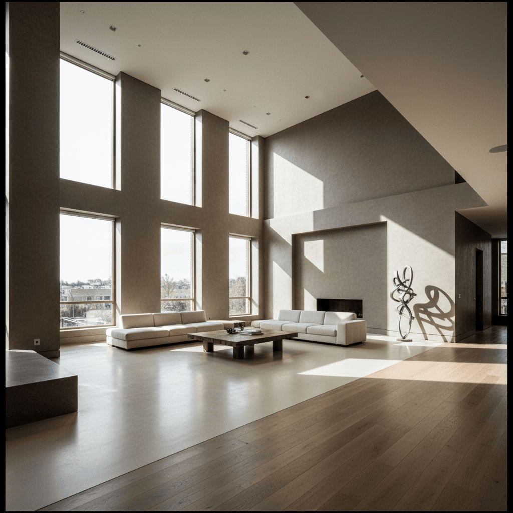 Spacious open-plan living area