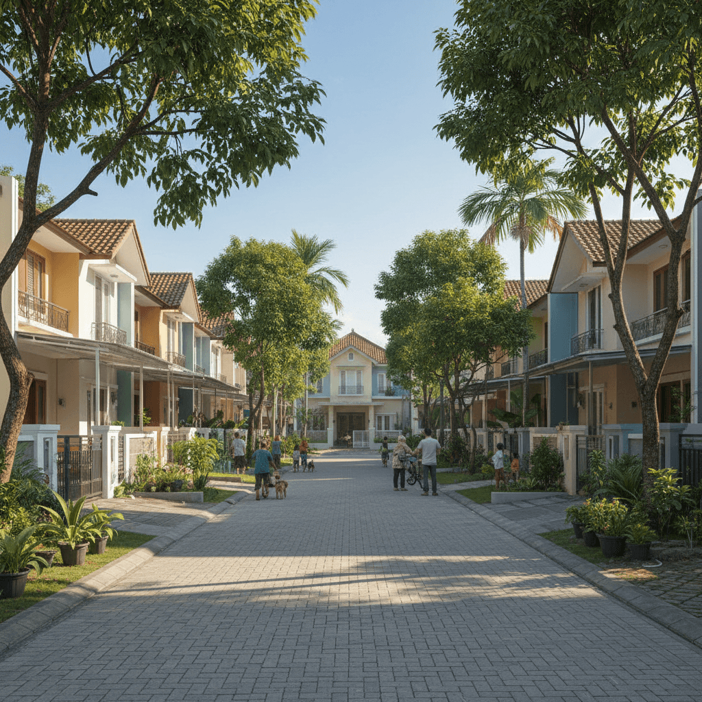 Residential neighborhood in Makassar